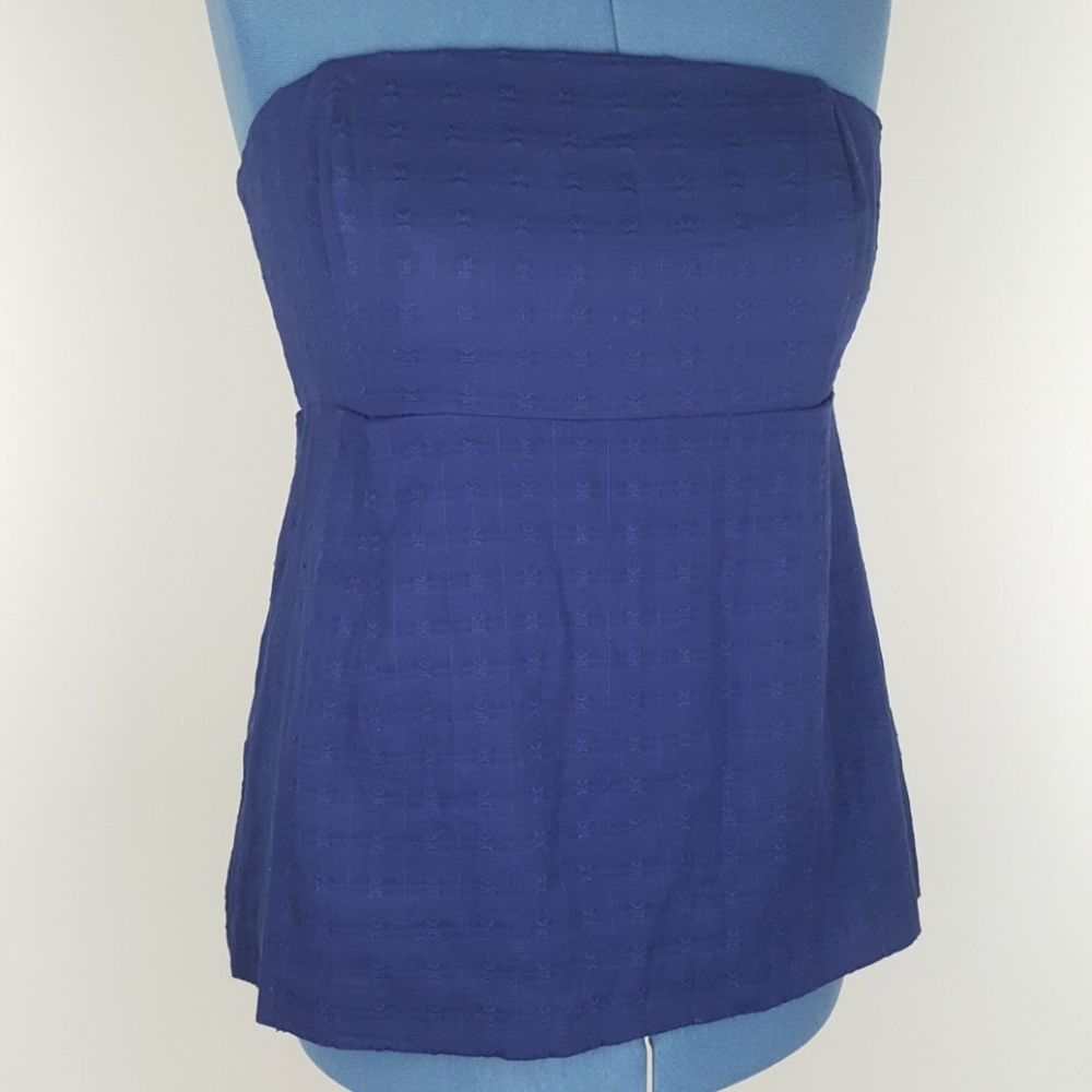 Vineyard Vines EMB Strapless Top Navy size 14
